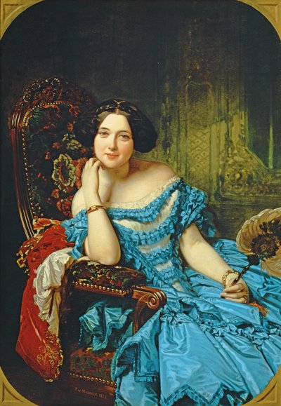 Ritratto di Amalia de Llano y Dotres, Contessa di Vilches, 1853 da Federico de Madrazo y Kuntz